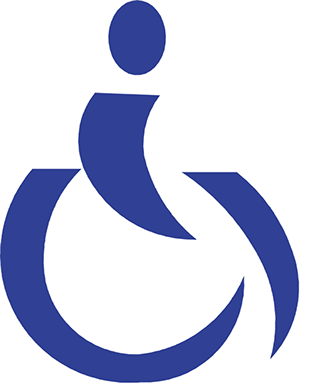 Logotipo de silla de ruedas estilizado Logotipo Rovira-Beleta